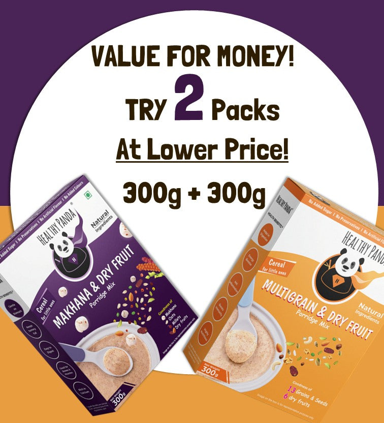 Makhana & Dryfruit Cereal + Multigrain & Dryfruit Porridge Mix