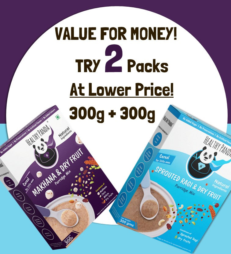 Makhana & Dryfruit Cereal + Sprouted Ragi & Dryfruit Porridge Mix